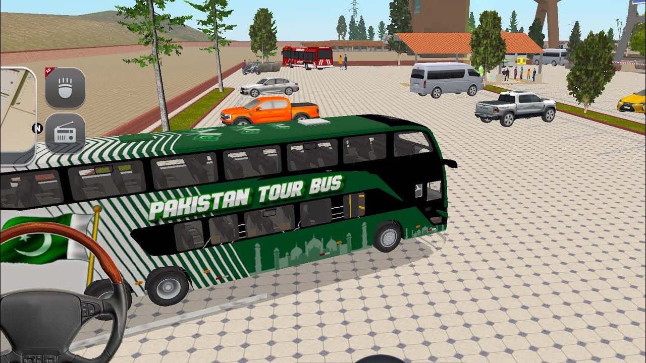 American bus having gaming video 4K trading video