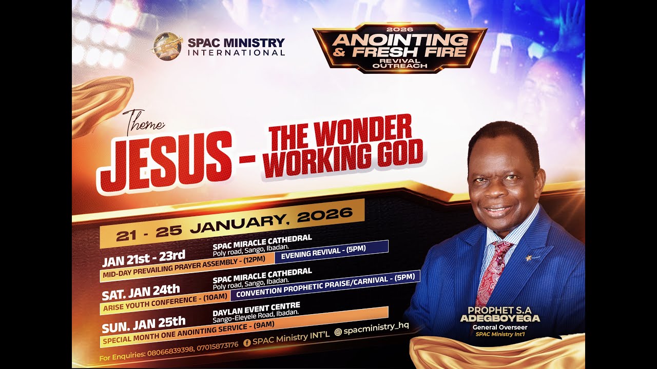 SPECIAL MONTH ONE ANOINTING SERVICE II 25 JANUARY, 2026