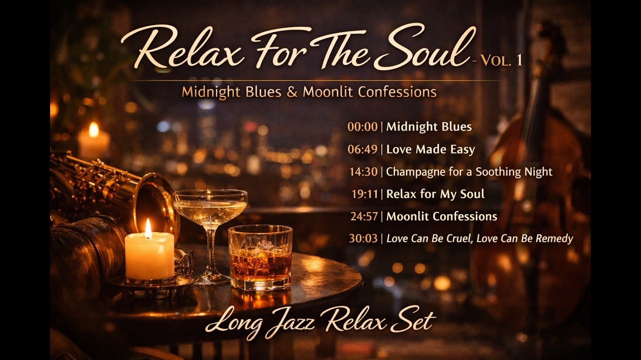 Relax For The Soul – Vol. 1 | Midnight Blues & Moonlit Confessions (Long Jazz Relax Set)