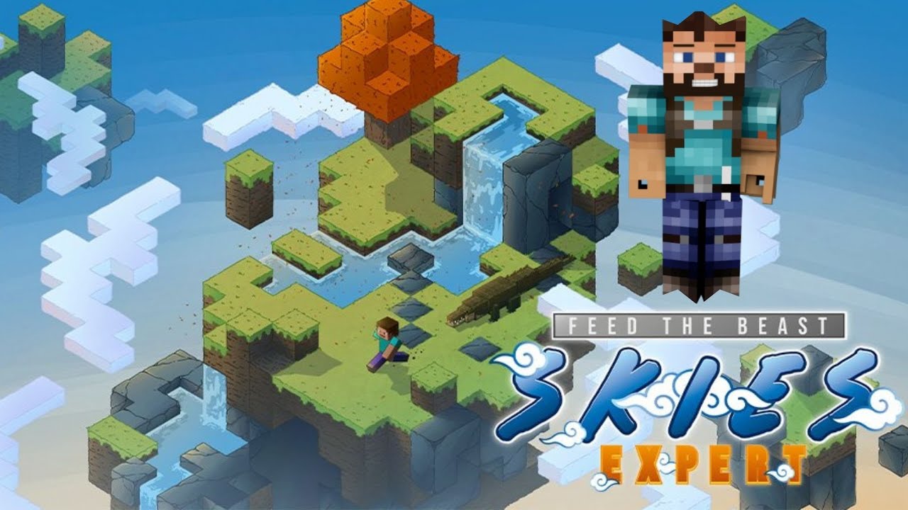 FTB Skies Expert: Episode 1 - Skyborne Adventures Begin! Sifting Resources on Sakura Island