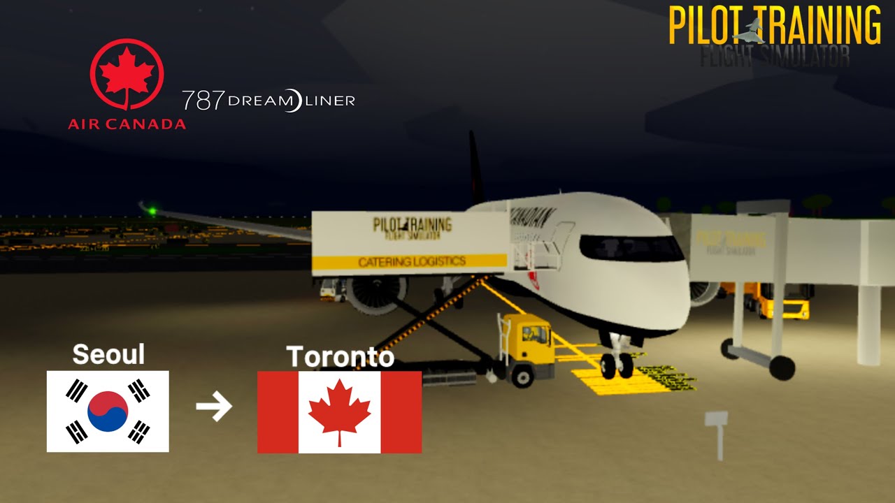 [4K] Trip report| Seoul ✈ Toronto| PTFS Roblox| Air Canada B787