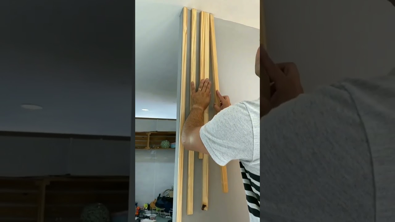 treading wood strip wall panel design