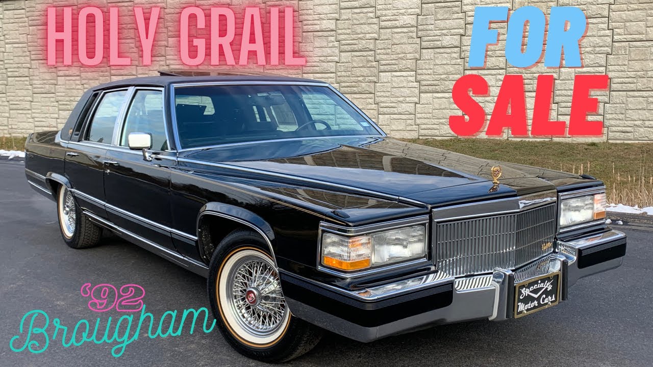 Cadillac Brougham d'Elegance 1992 года, 1000 долларов, без резерва, Triple Black Vogue HOLY GRAIL...