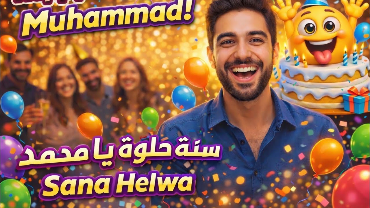 Happy Birthday Muhammad 🎂 | Sana Helwa Ya Muhammad | سنة حلوة يا محمد | Arabic Birthday Song