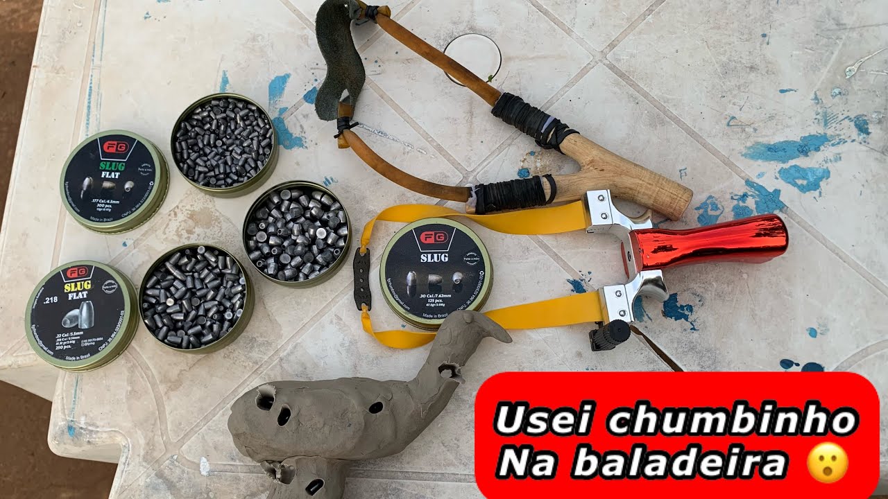 Da certo usar chumbinho no estilingue ? Olha o resultado!