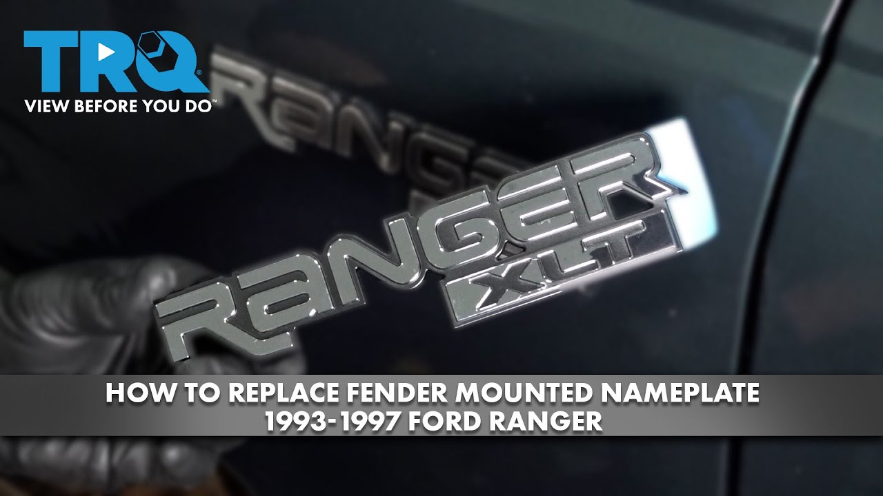 How to Replace Fender Mounted Nameplate 1993-1997 Ford Ranger