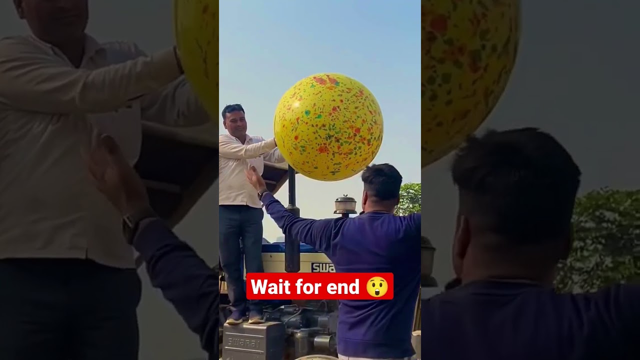 Tractor 🚜 vs Monster Balloon 🎈#shorts #shortsvideo #youtubeshorts #ranjithame  #balloonexperiment