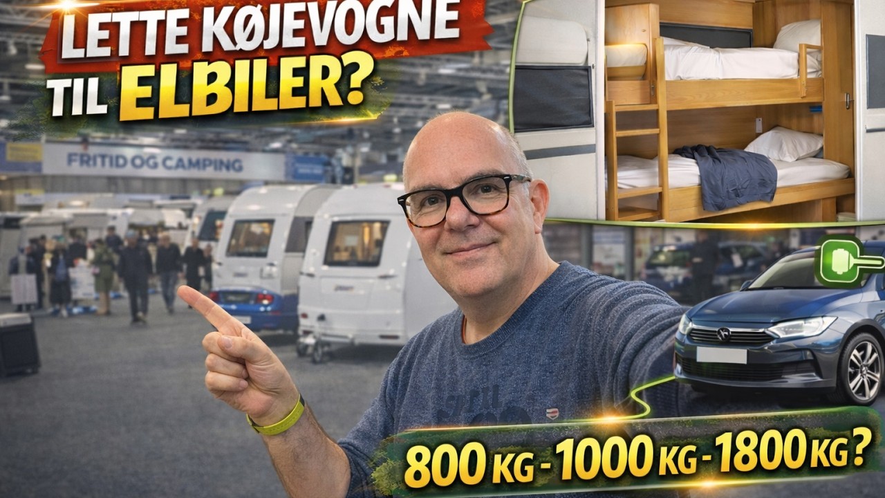 Kan man finde en let køjevogn, der kan trækkes af en elbil? 🚗⚡Ferie for alle