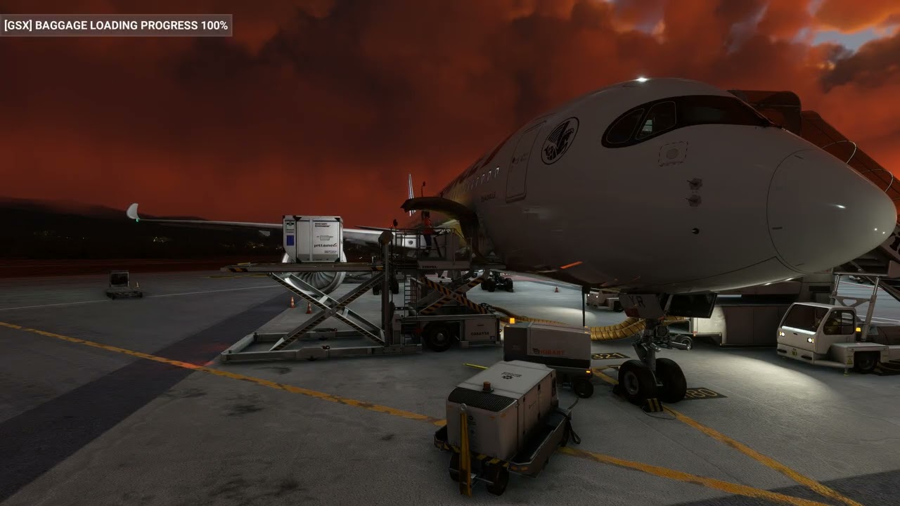 A350 AIRFRANCE avec météo réelle et trafic entre Ajaccio et Paris Orly LFKJ LFPO GSX PRO