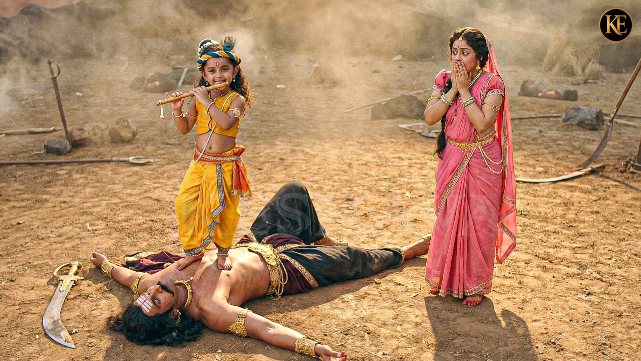 कंस का अंत कैसे हुआ? देखिये बाल कान्हा की दिव्य शक्ति | Yashomati Maiyaa Ke Nandlala | Krishan leela