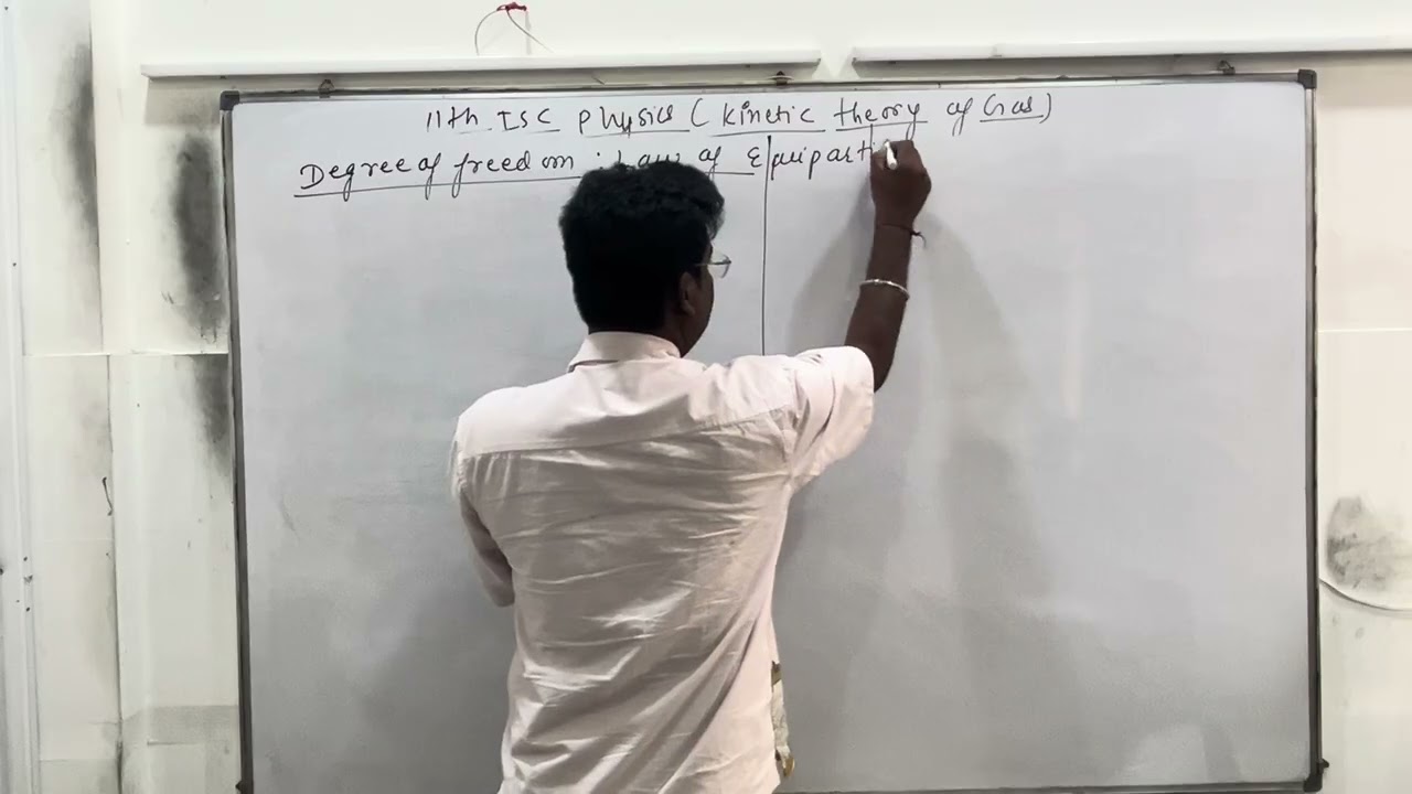 11th, ISC physics Kinetic  theory of Gas relation B/w  RMS square velocity & M& T&degree of freedom