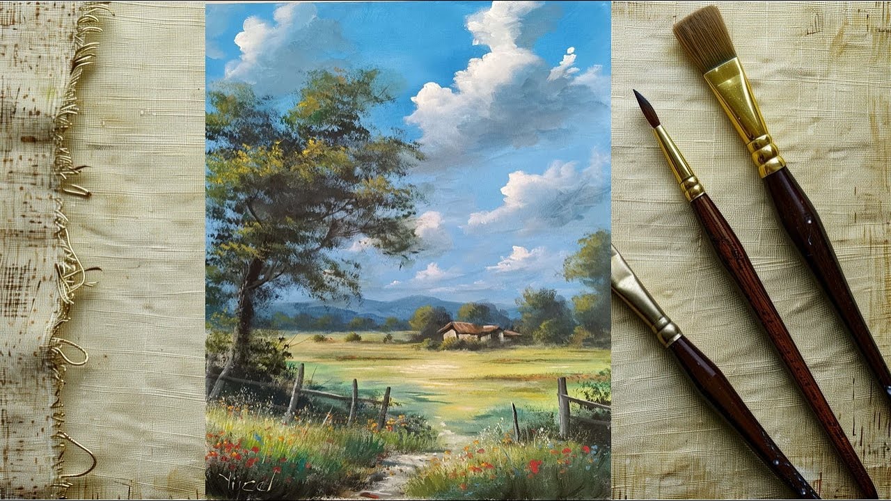 Manzara Akrilik Boya Landscape Painting