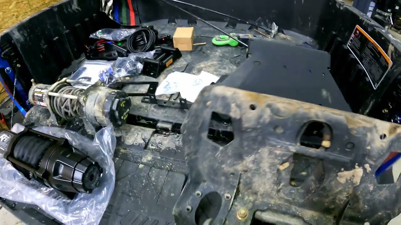 5000lb KFI winch install on can-am