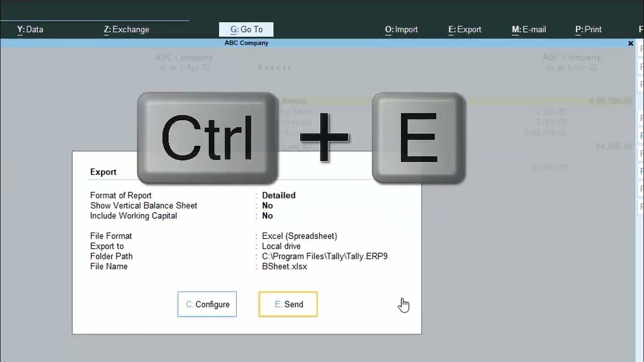 Export your Balance sheet in Excel in Tally Prime@COMPUTEREXCELSOLUTION