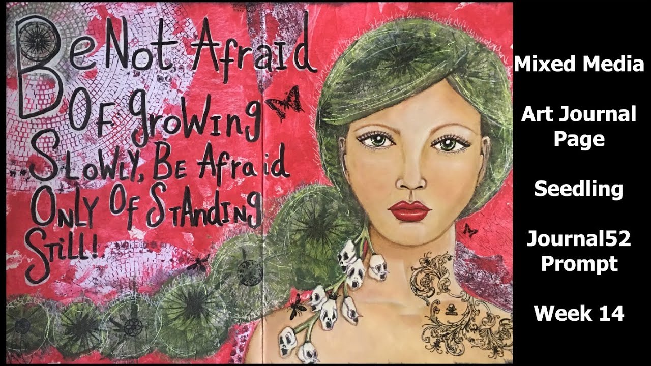 Mixed Media Art Journal Page | Seedling | Journal52