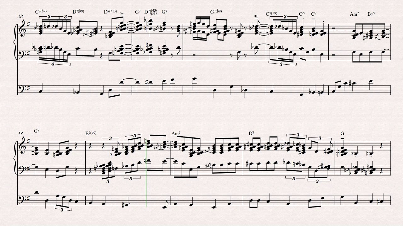 Oscar Peterson - Bags' Groove (transcription) + double bass