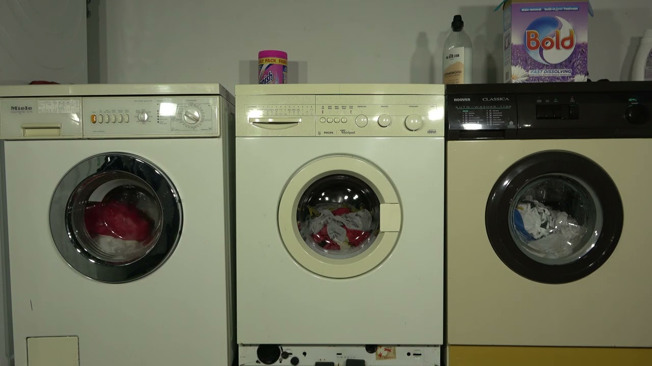 Wash Race - 1992 race - Miele vs. Whirlpool vs. Hoover / Minimum iron 50'c