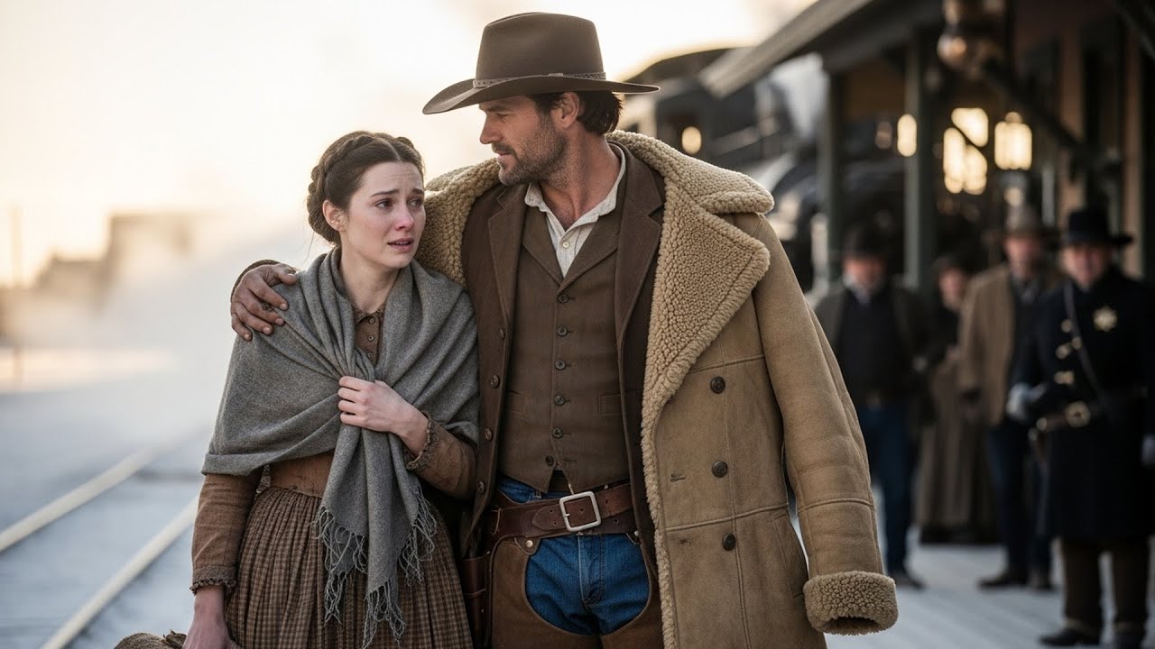 Bride Stepped Off the Train Trembling, Cowboy Offered His Coat 