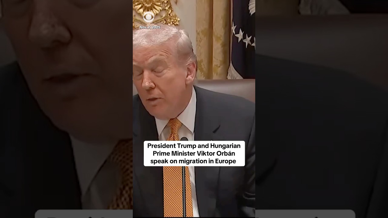 President Trump and Hungary's Orb&aacute;n speak on migration in Europe #shorts