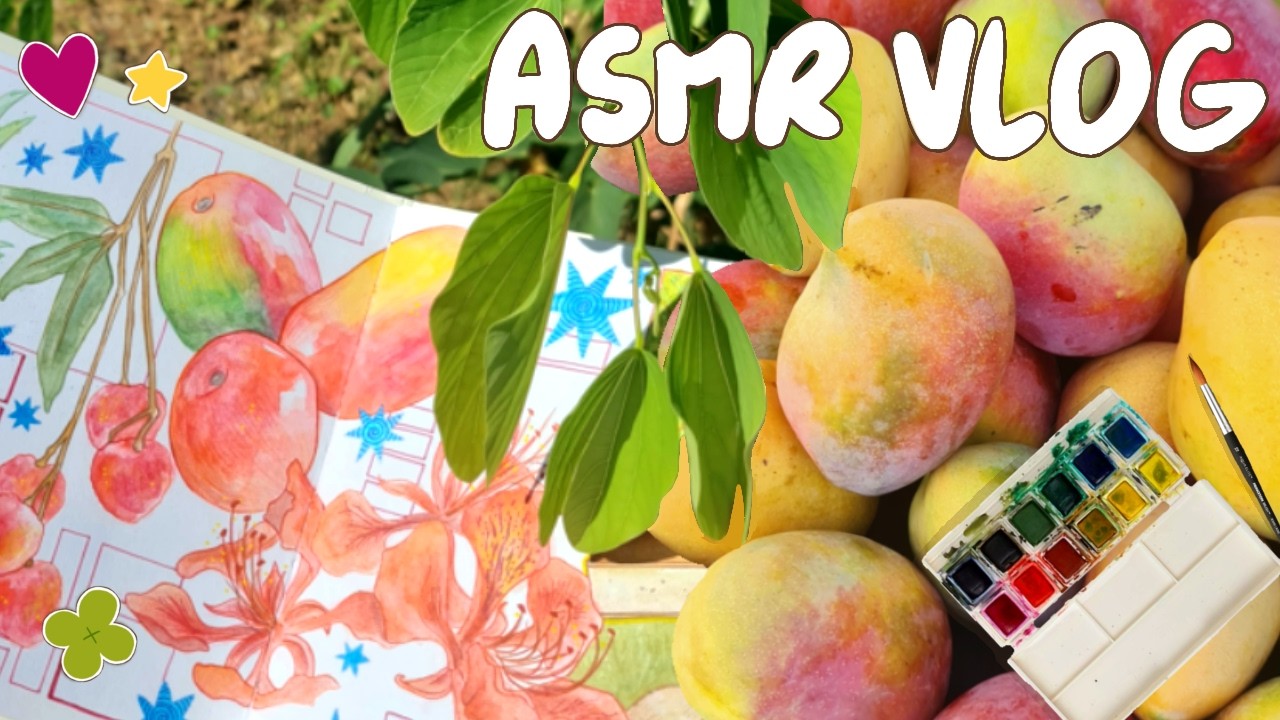 ASMR ART VLOG🌷a sunday in Reunion Island (no music)