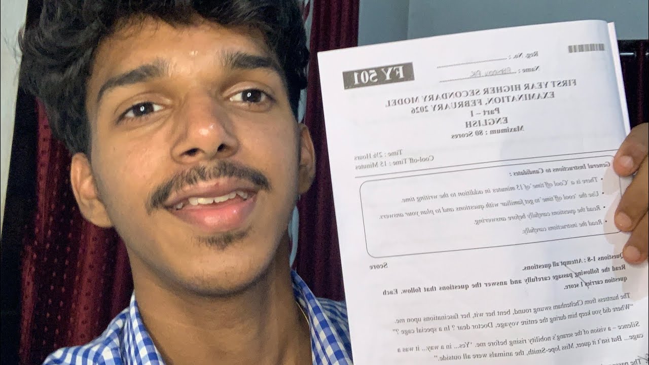 Plus One English Model Exam Review😎Easy??? Model Exam👀This made me confuse😑Abhinav AK