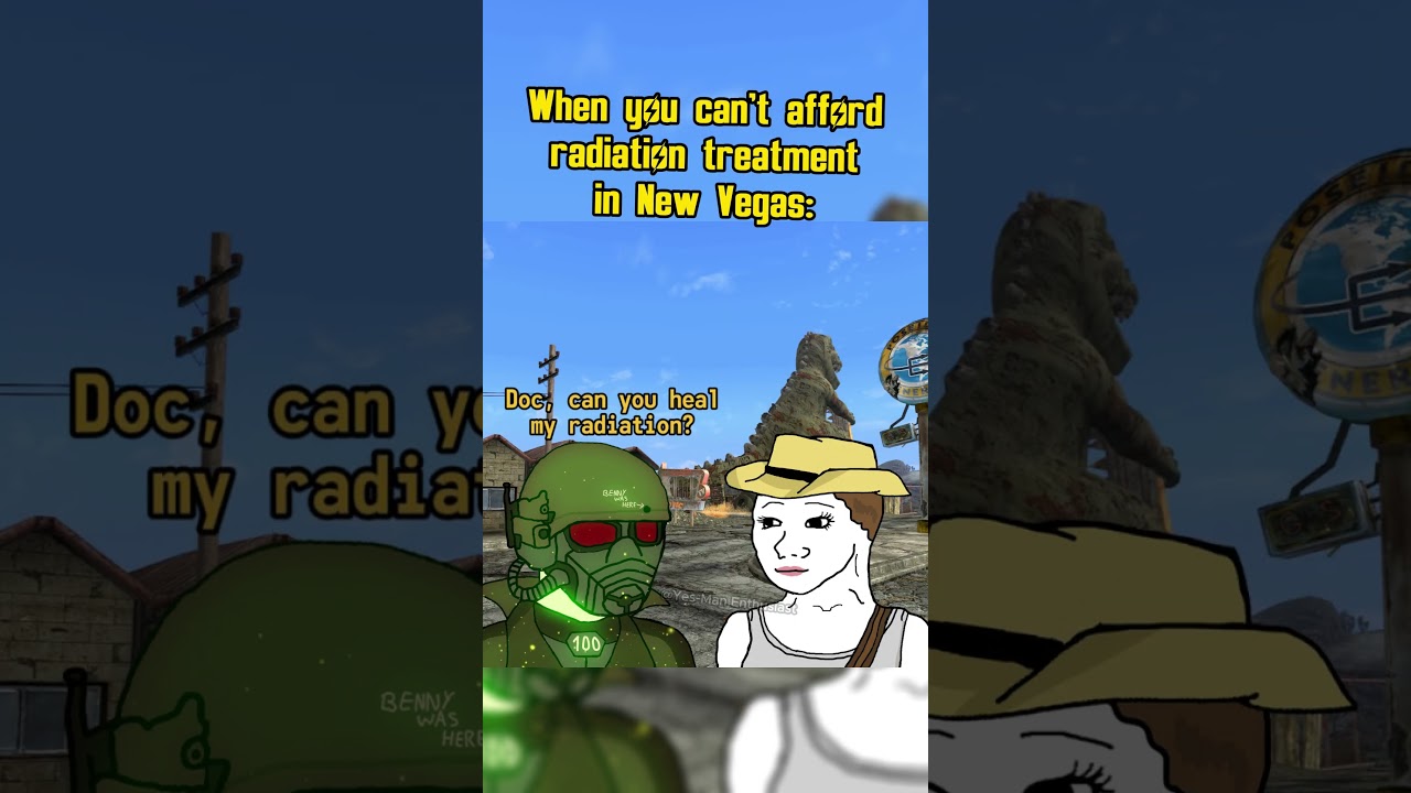 When you can't afford radiation treatment in fallout new vegas #fallout #memes #shorts