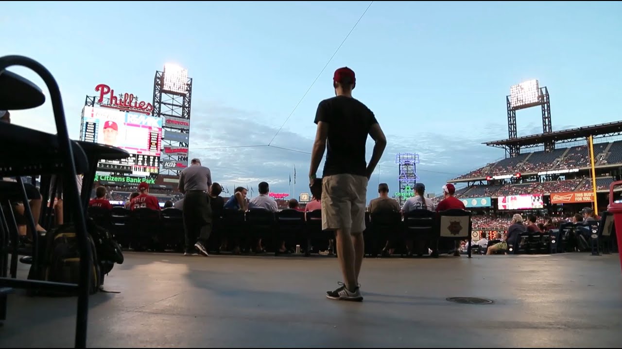 Foul ball action in the Diamond Club at Citizens Bank Park