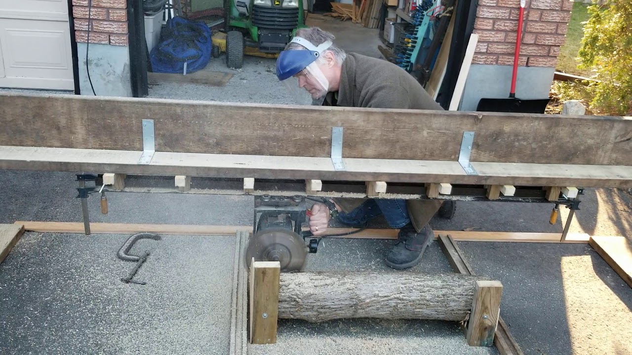 Crazy DIY Radial Arm Saw Lumber Mill