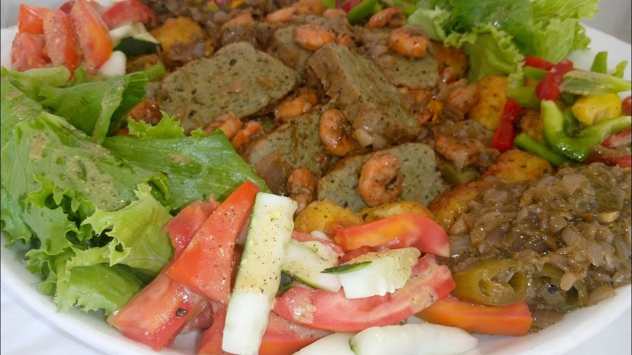 Farcie de poisson sauce oignons et crevettes