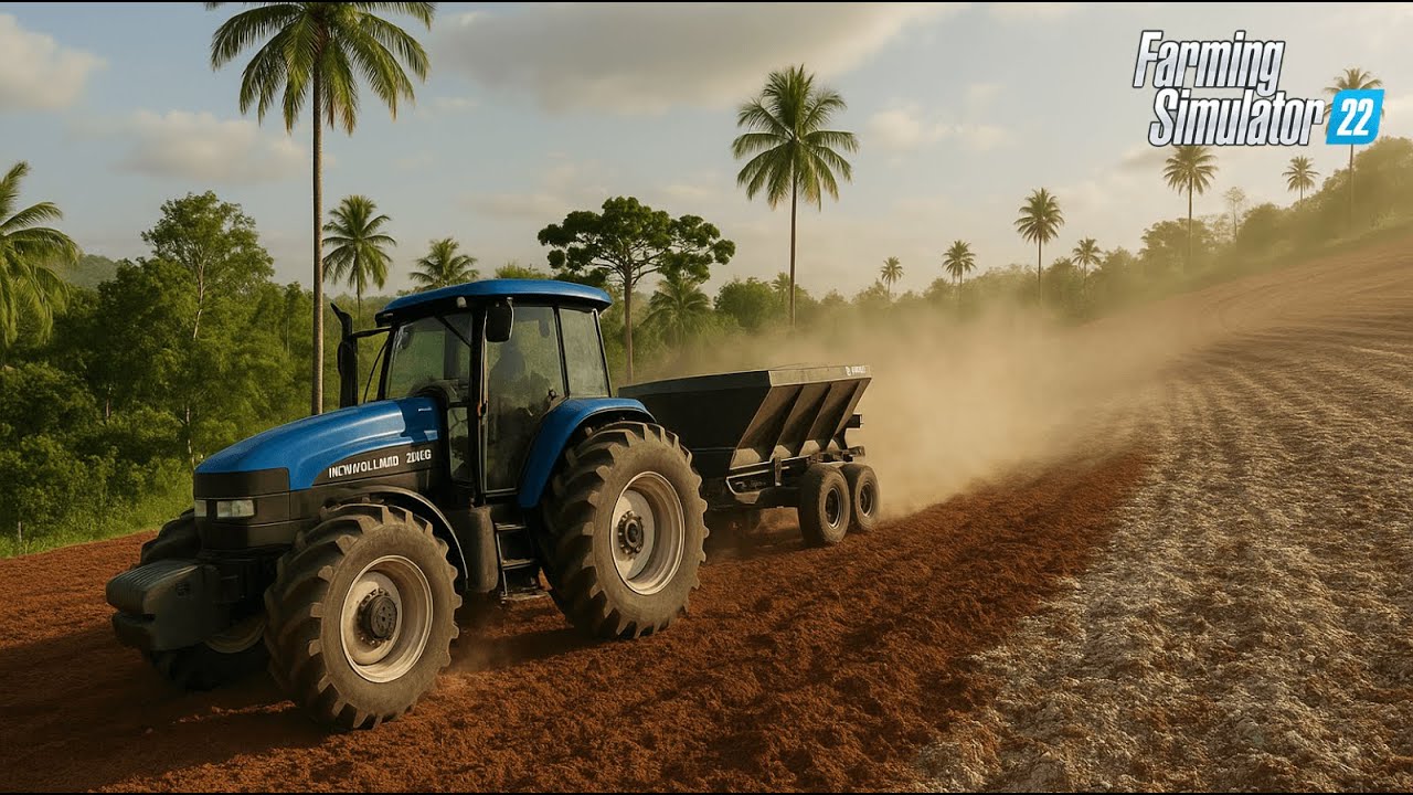 APLICANDO CALCARIO EP 08 FAZENDA TERRA FERTIL mapa sul do brasil FARMING SIMULATOR 22