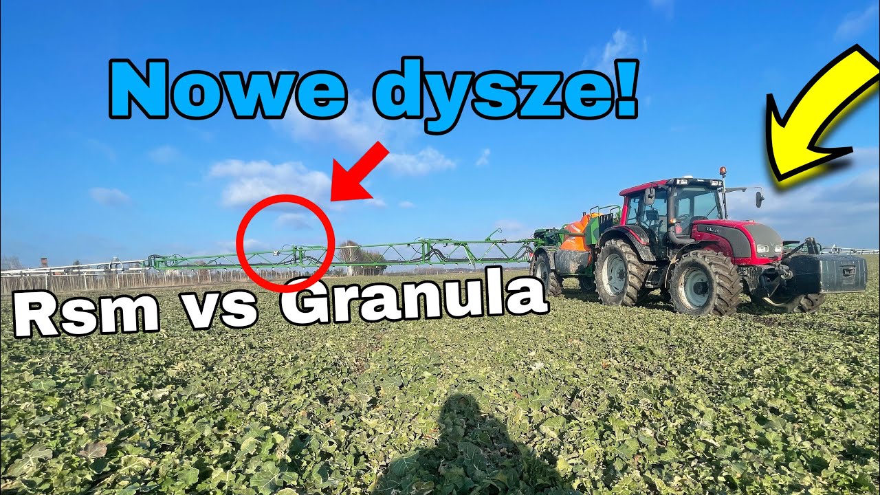 #557- Rozlewanie rsm na rzepak! RSM vs Granula?! Co wyjdzie lepiej? Amazone UX3200+ Valtra N101