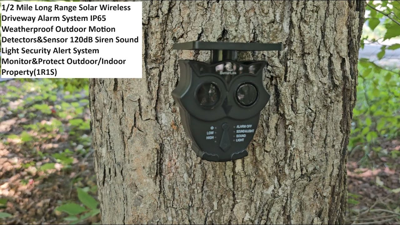 1/2 Mile Long Range Solar Wireless Driveway Alarm System Weatherproof Outdoor Motion Detector