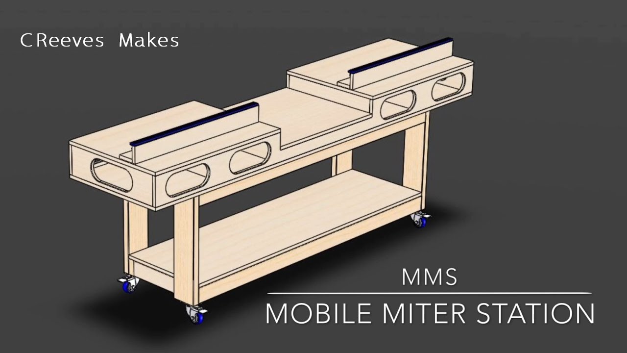 CReeves Makes Mobile Miter Saw Station Workbench (1) ep002
