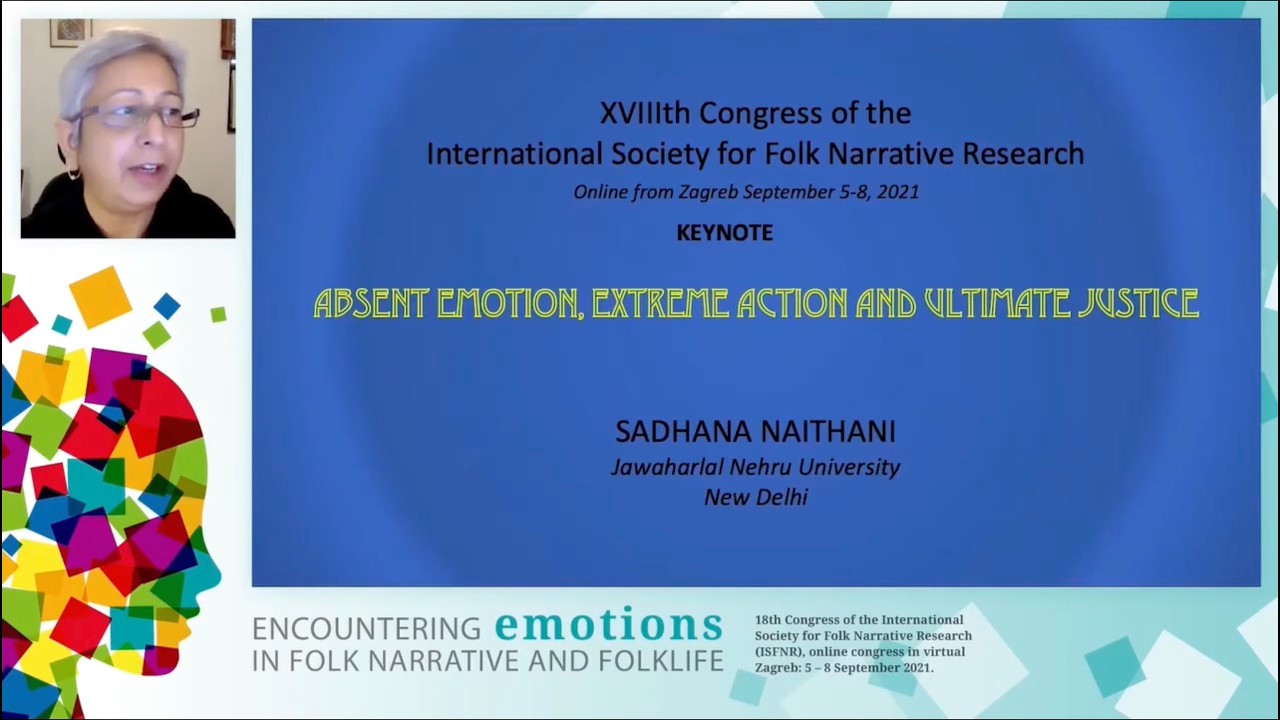 Keynote: Absent Emotion, Extreme Action and Ultimate Justice - Sadhana Naithani