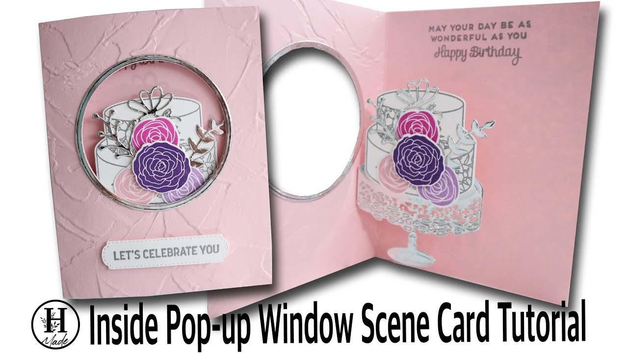 Inside Pop-up Scene Window Card | Birthday Cake Pop-Up Card Tutorial