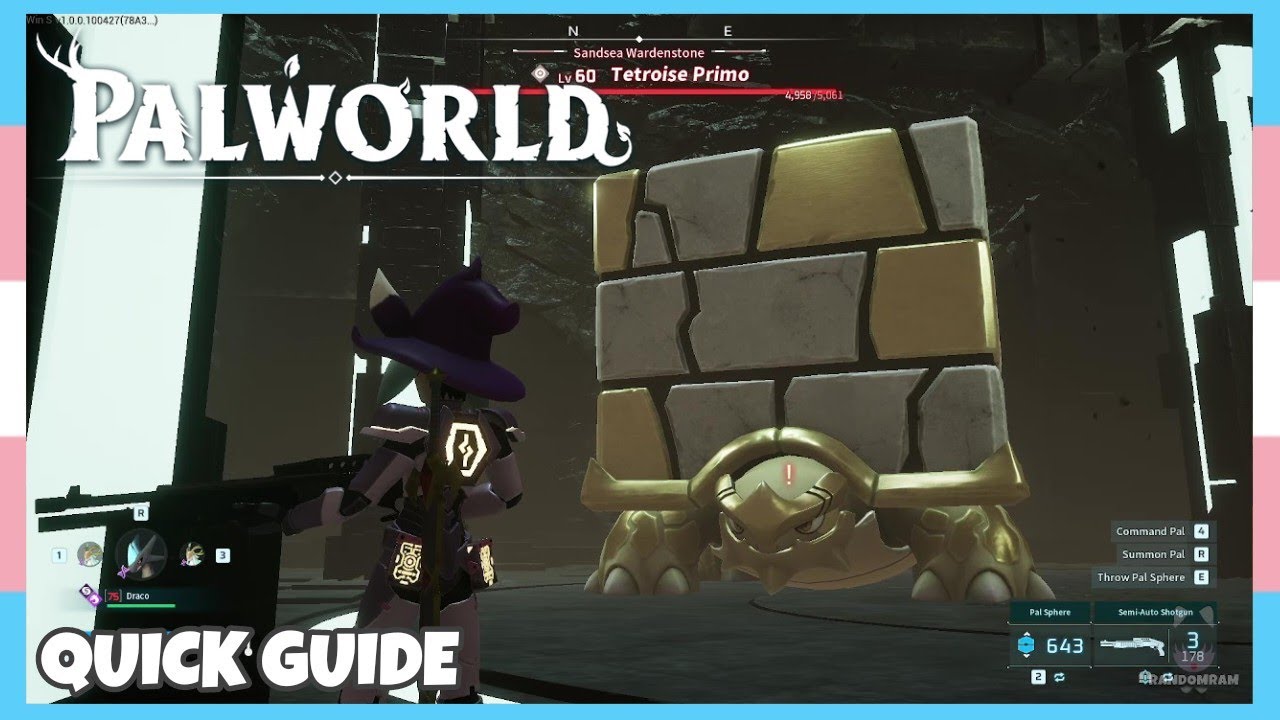 *New Pals* Where To Catch Alpha Tetroise Primo In Palworld *1.0 Update* | Location Quick Guide