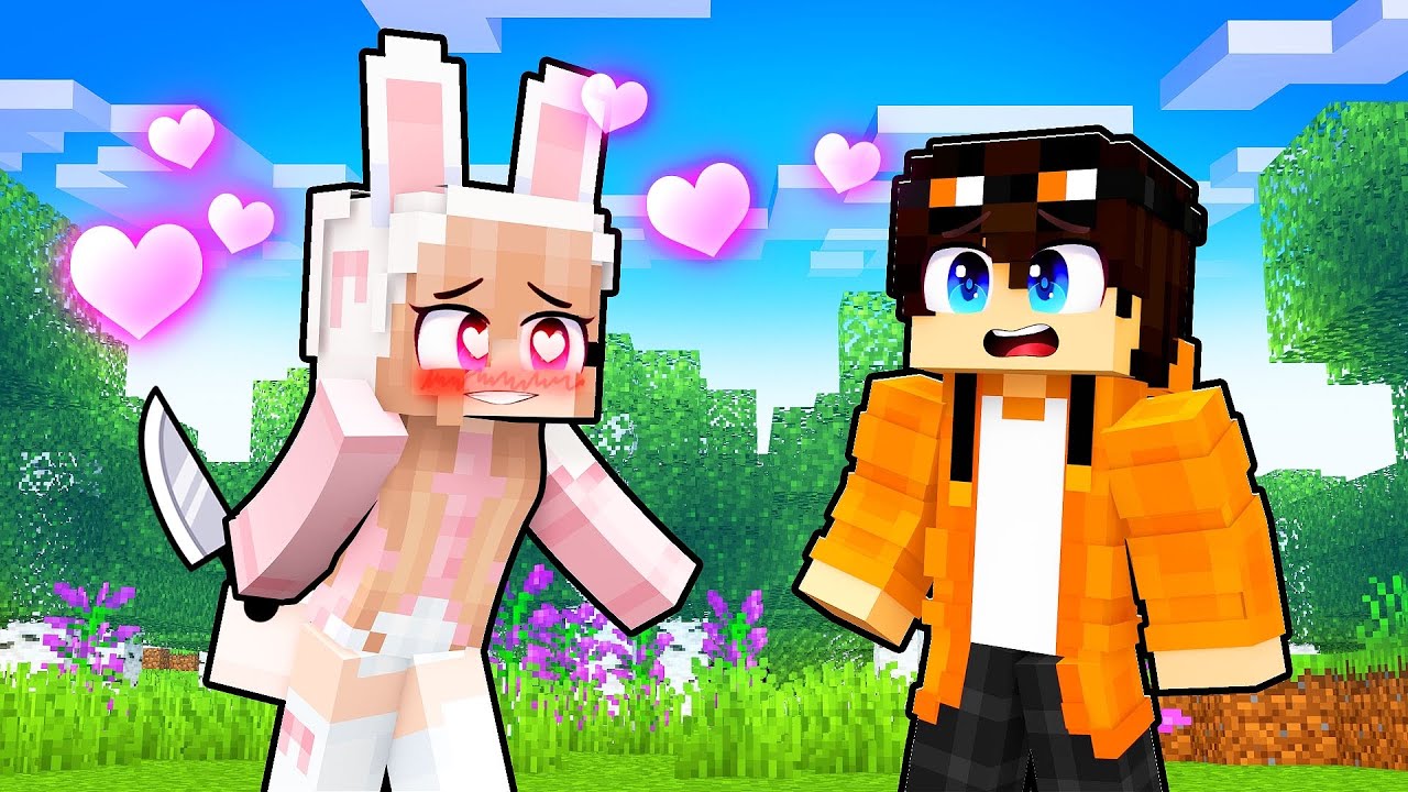 COELHA YANDERE se APAIXONOU por MIM no Minecraft!