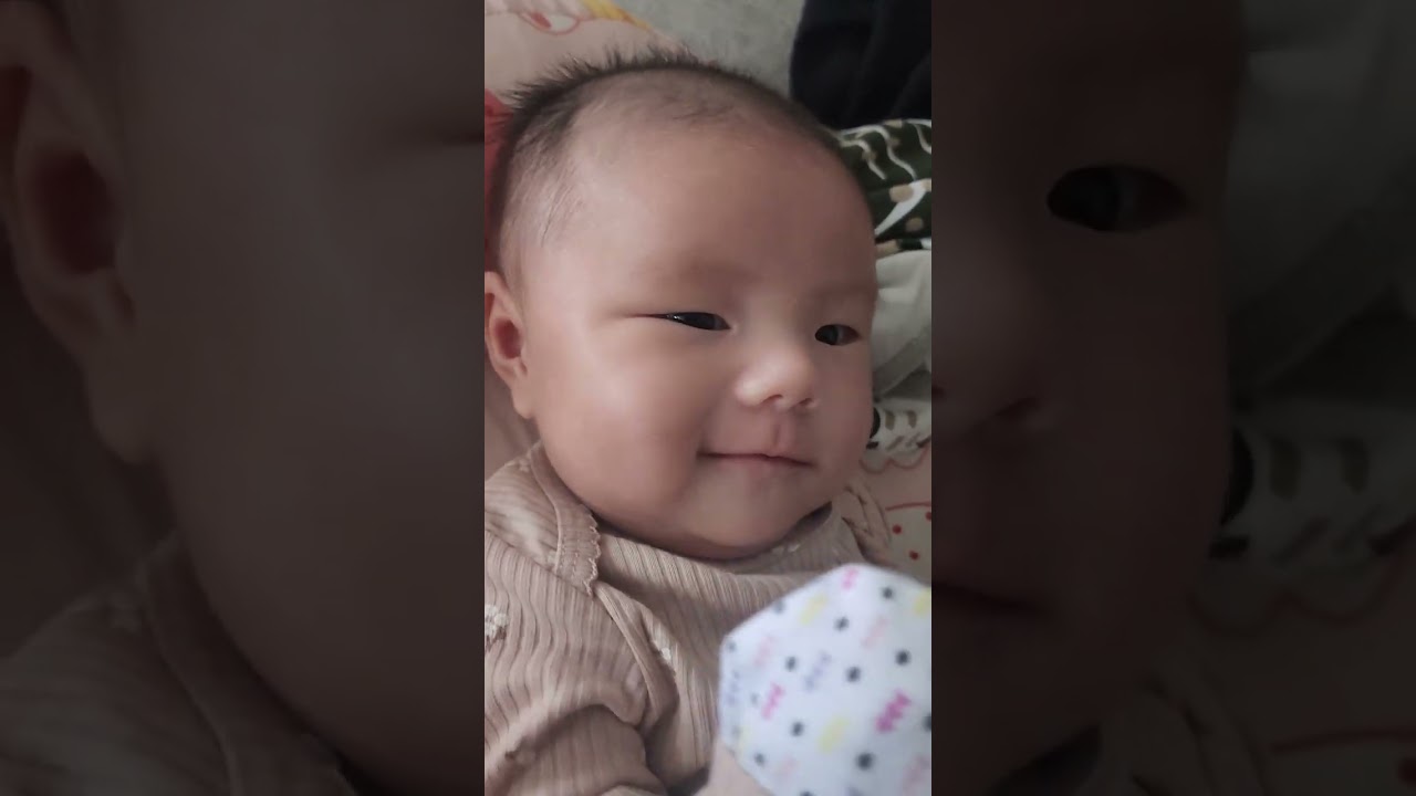 50 days old baby Kina learning to talk early 😌 