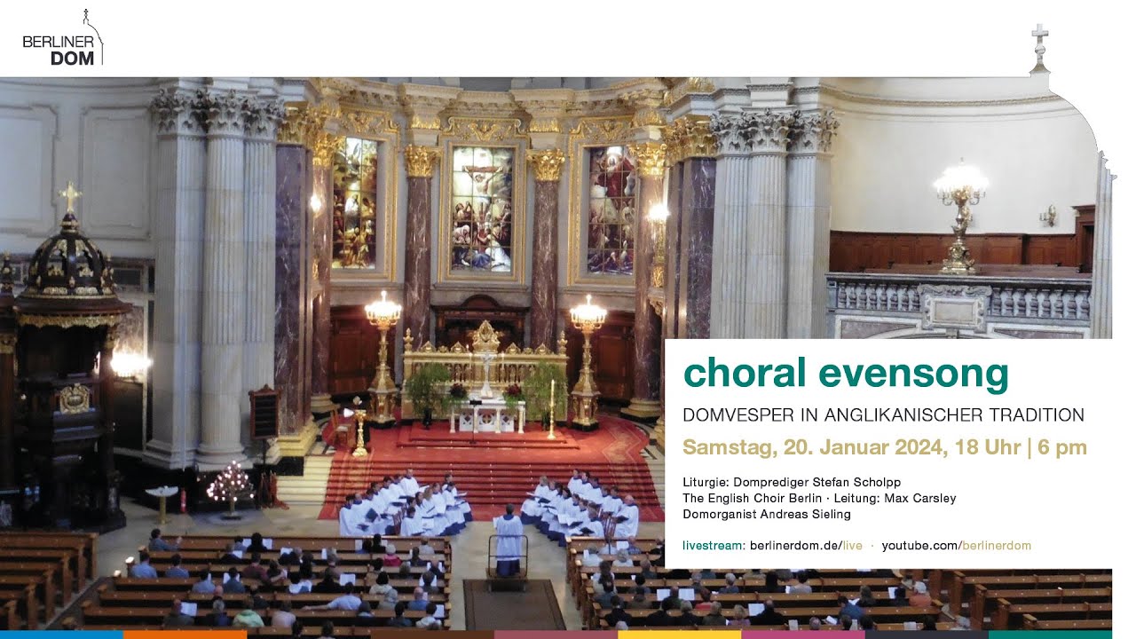 Choral Evensong am Samstag, 20. Januar 2024, 18 Uhr