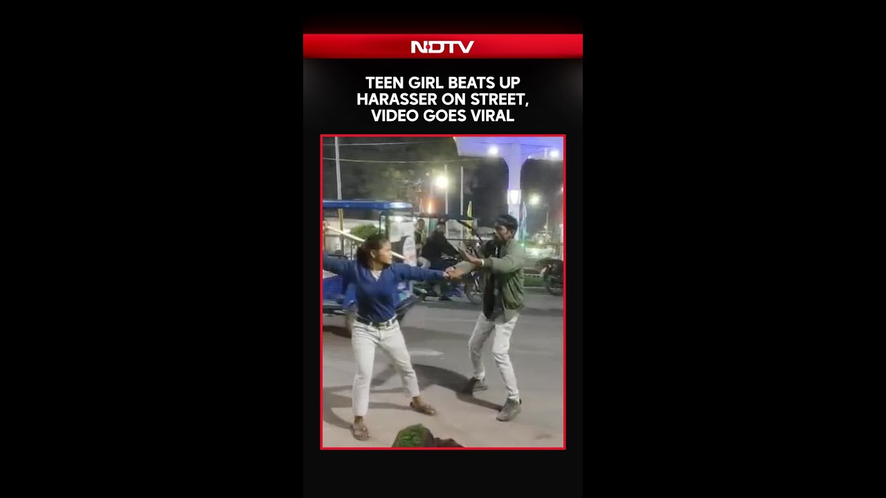 Teen Girl Beats Up Alleged Harasser On Street, Video Goes Viral