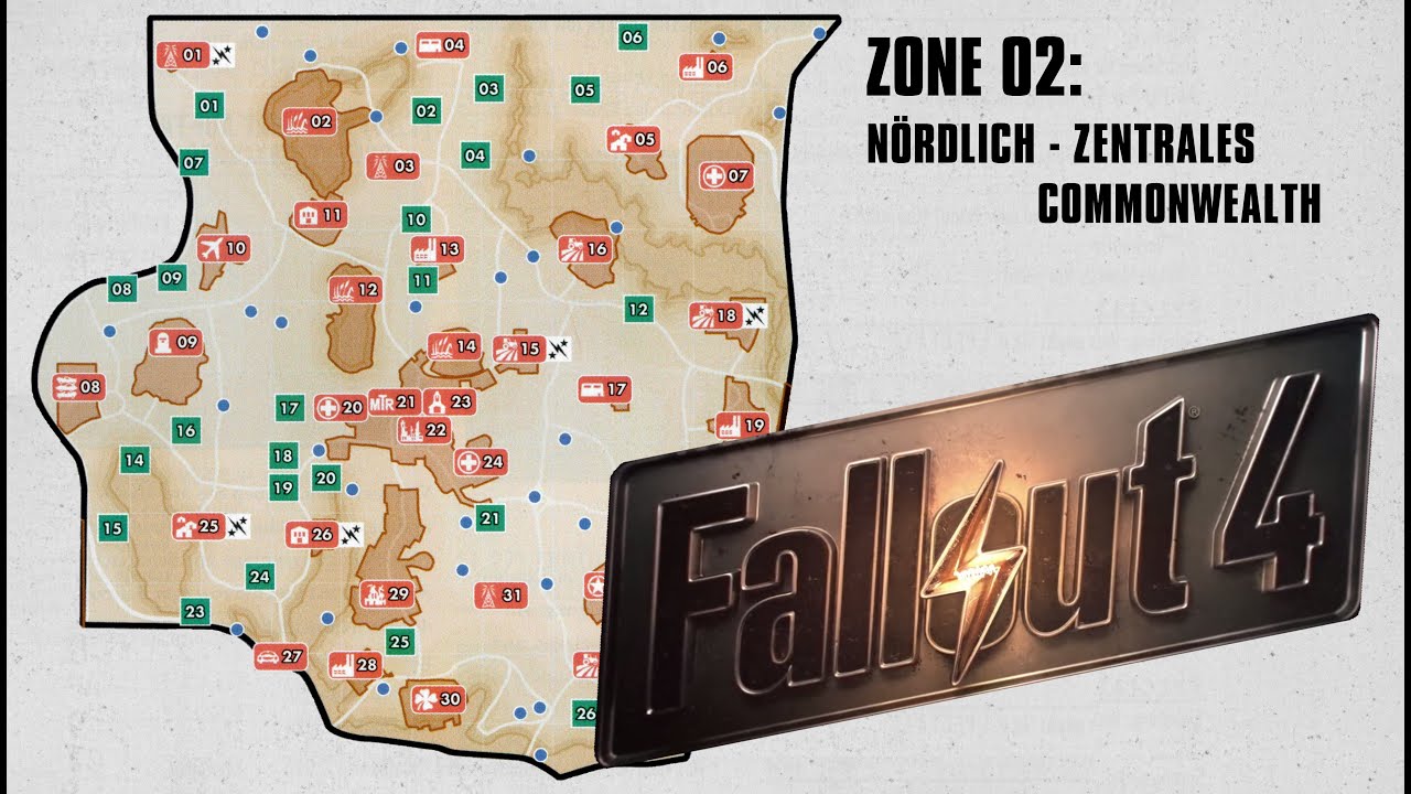 Fallout 4 - Alle Sammelitems - Zone 02: N&ouml;rdlich Zentrales Commonwealth
