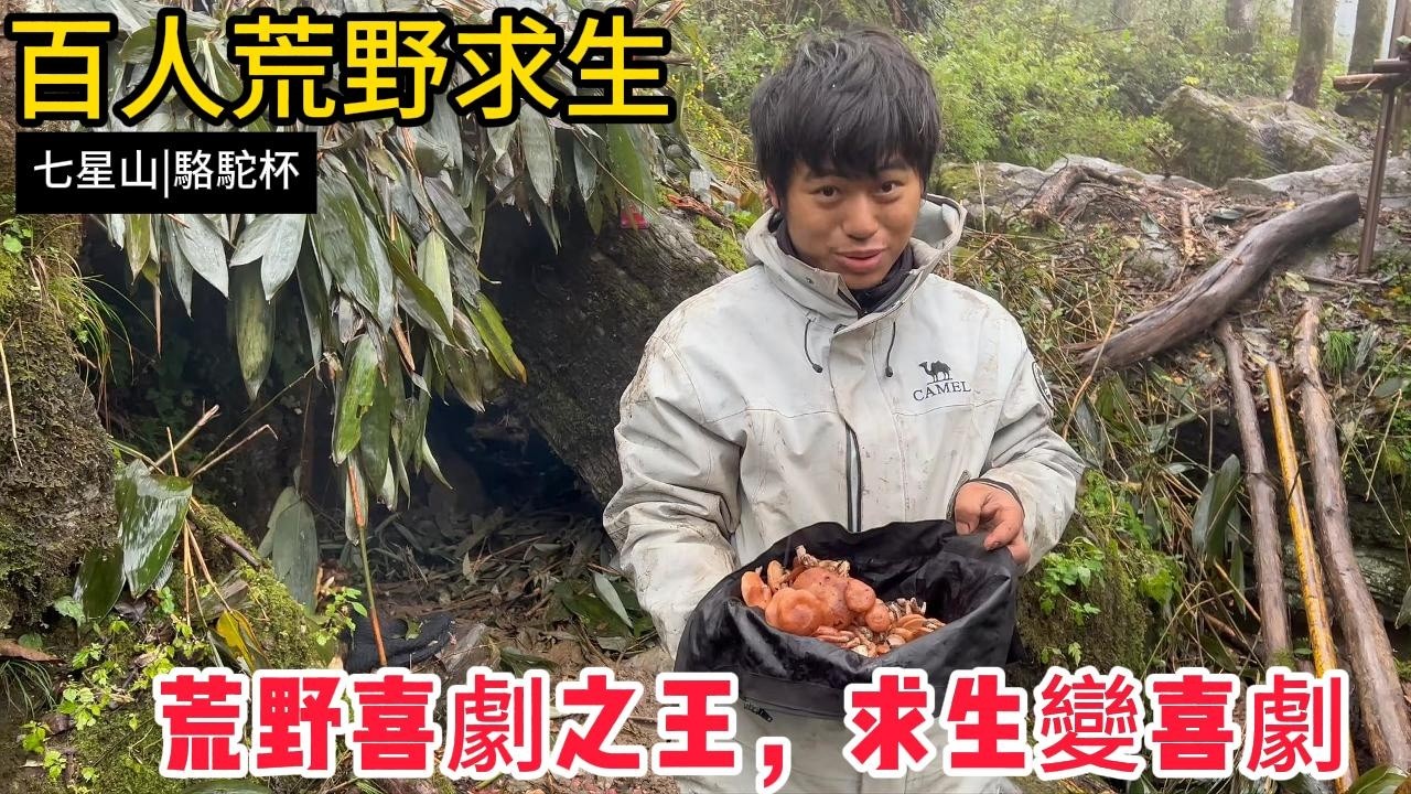 【七星山|駱駝杯 |林北合集】荒野求生變喜劇？林北的爆笑名場面合集，鑽木取火失敗N次、吃蘑菇產生幻覺