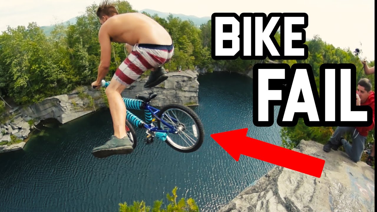 RIDING A BIKE OFF MASSIVE CLIFF!  (70 ft)