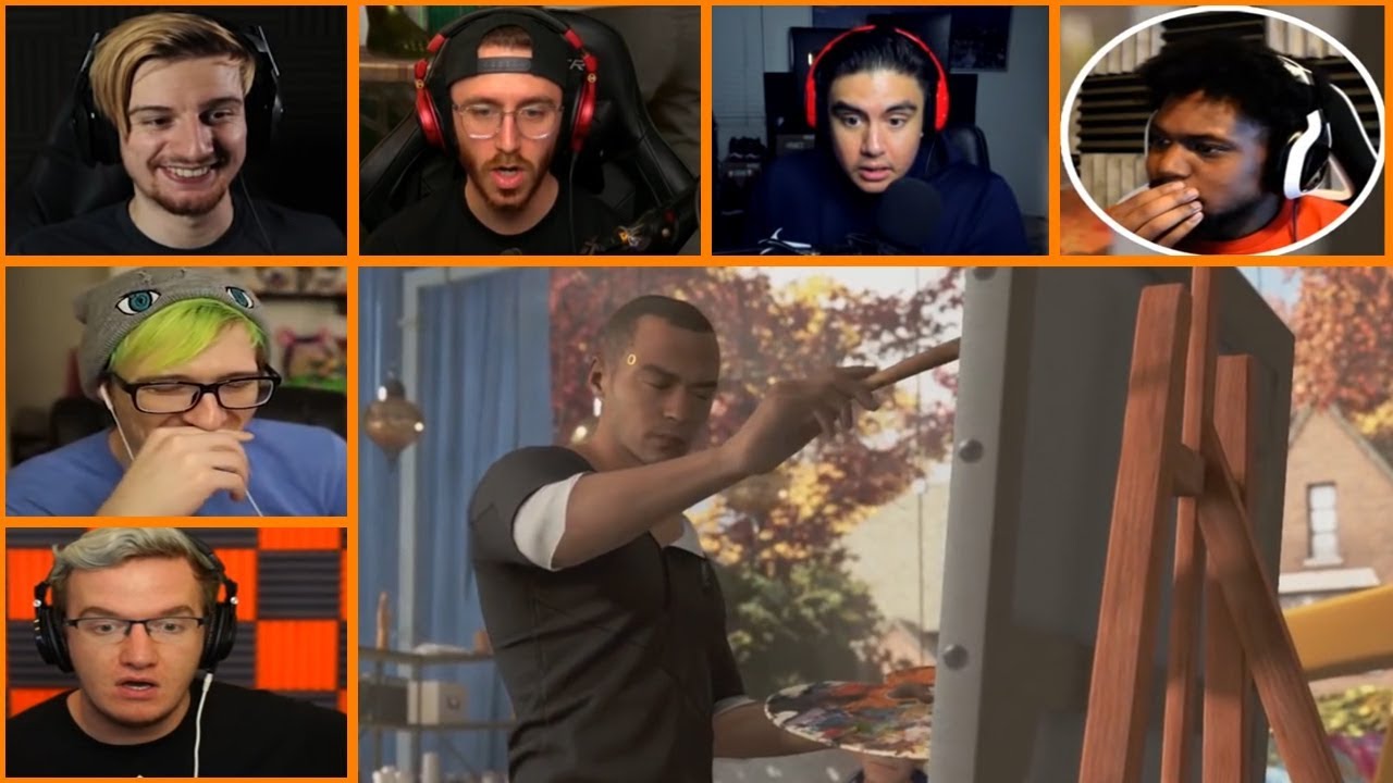 Let's Players Reaction To The Result Of Markus Painting | Detroit Become Human