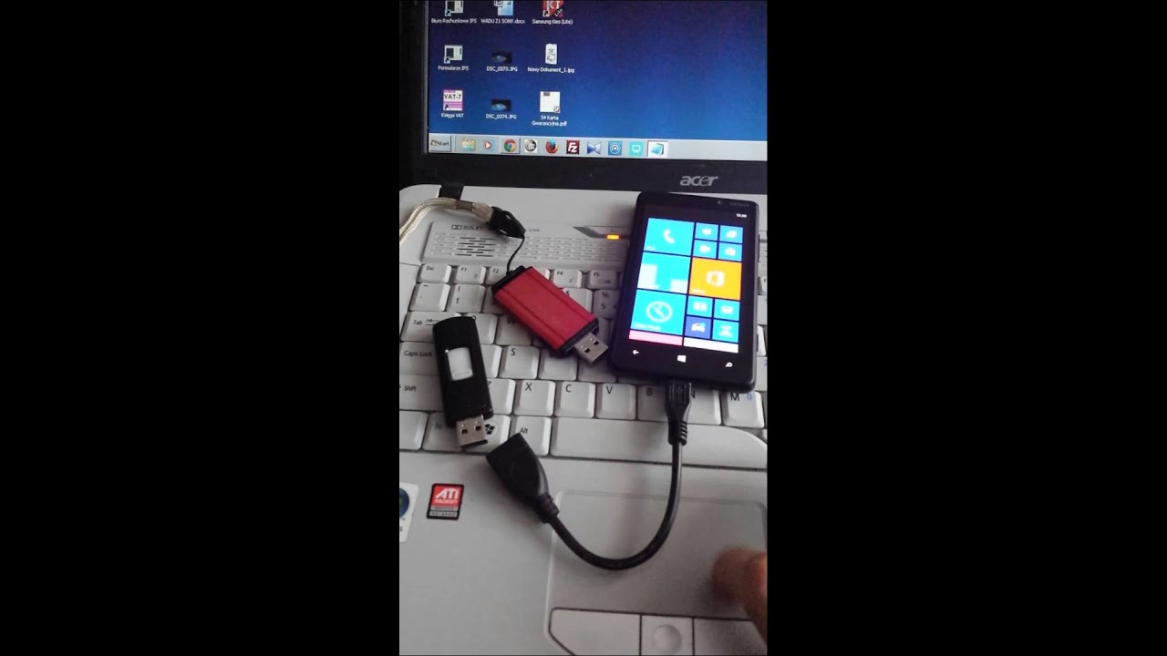 LUMIA Windows Phone 8 WP8 TEST OTG podłączanie pendrive USB On-The-Go No Support | ForumWiedzy