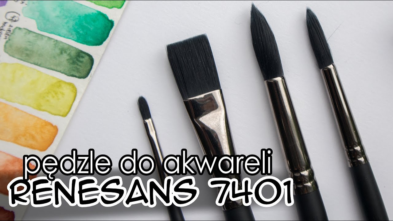 Renesans 7401 syntetyczne pędzle do akwareli | TEST i OPINIA