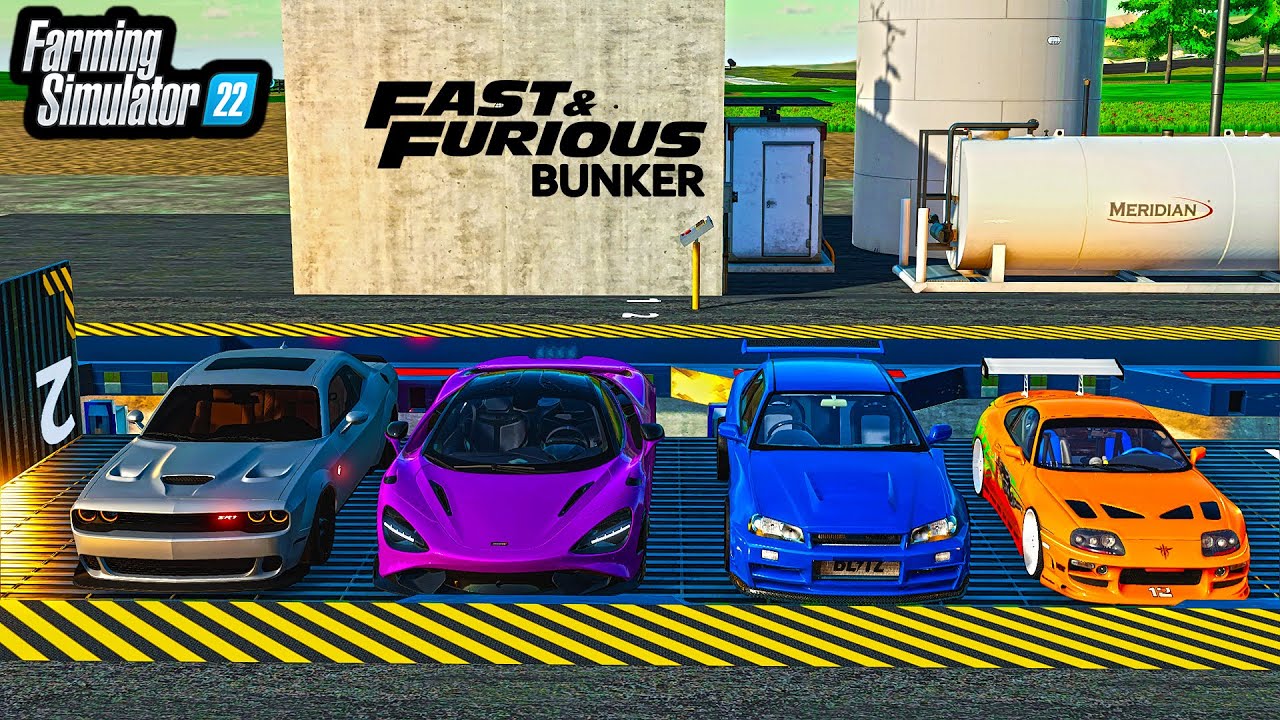 FAST AND FURIOUS $10,000,000 BUNKER! (DODGE HELLCAT, SUPRA, SKYLINE) | FS22