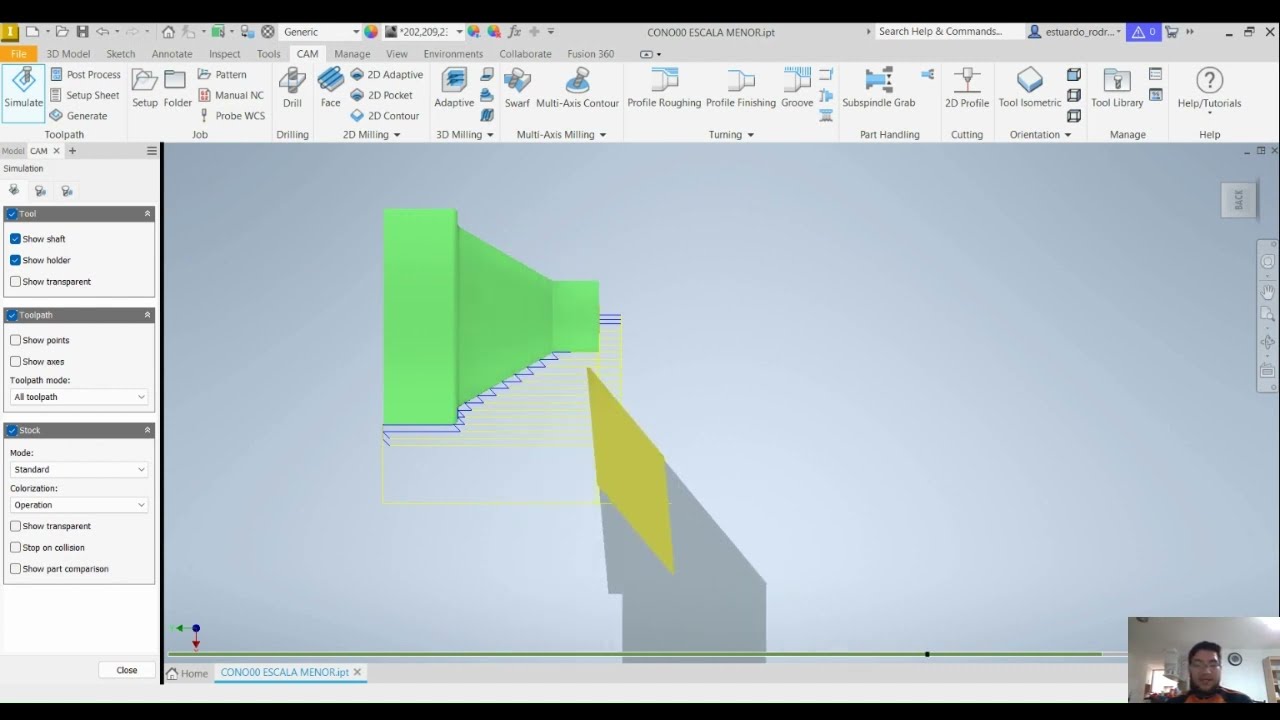 InventorCAM Torno ejercicio 1 #tutorial #engineering #cnc #diseño #cad