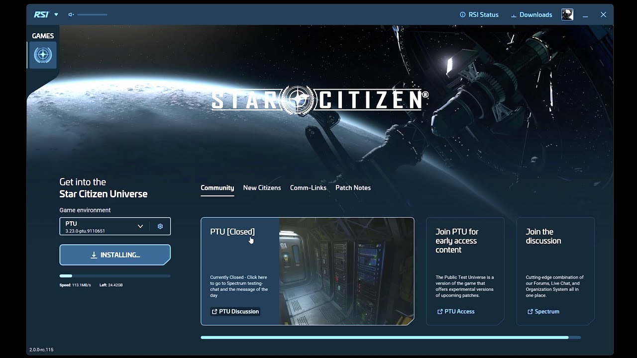 Star Citizen | RSI Launcher 2.0 Game Environment and Settings