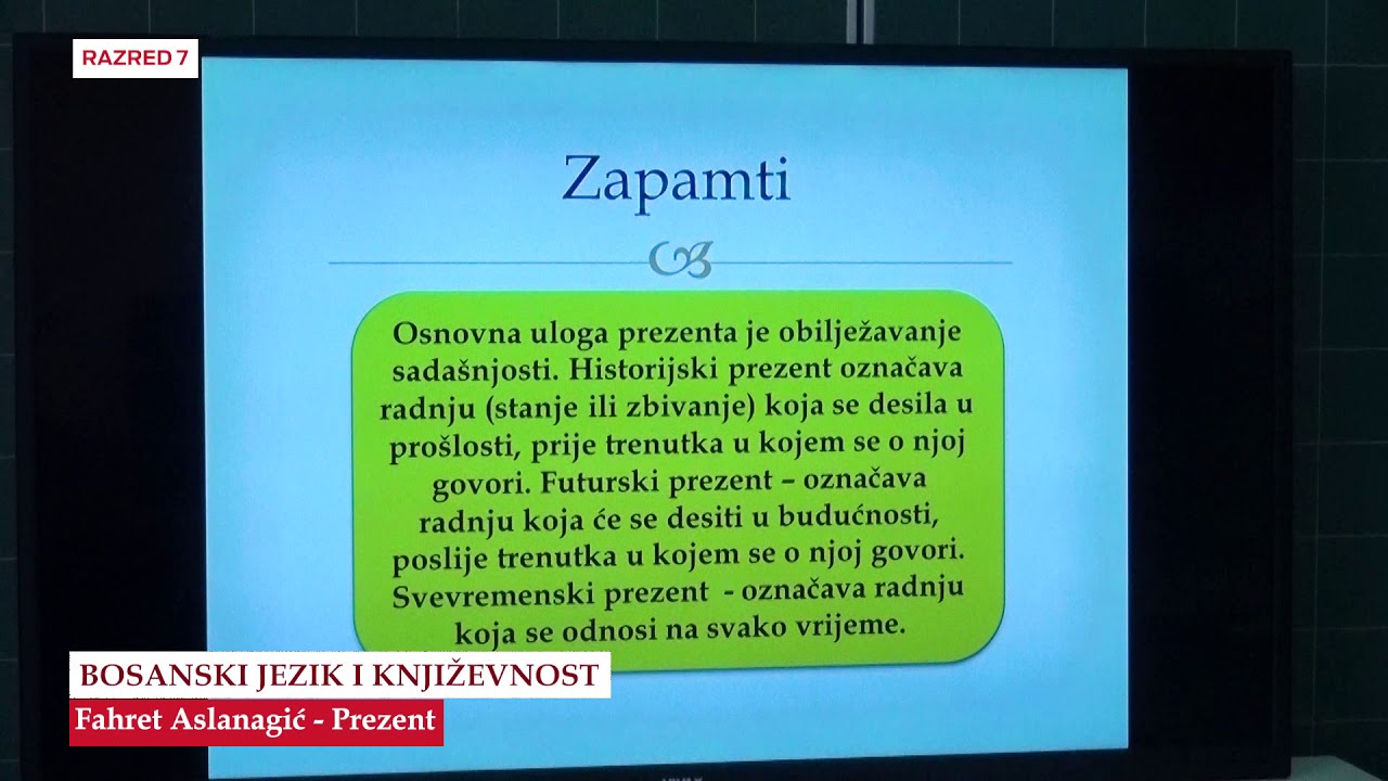 B7731   Bosanski Jezik i knjizevnost   Prezent   Fahret Aslanagić